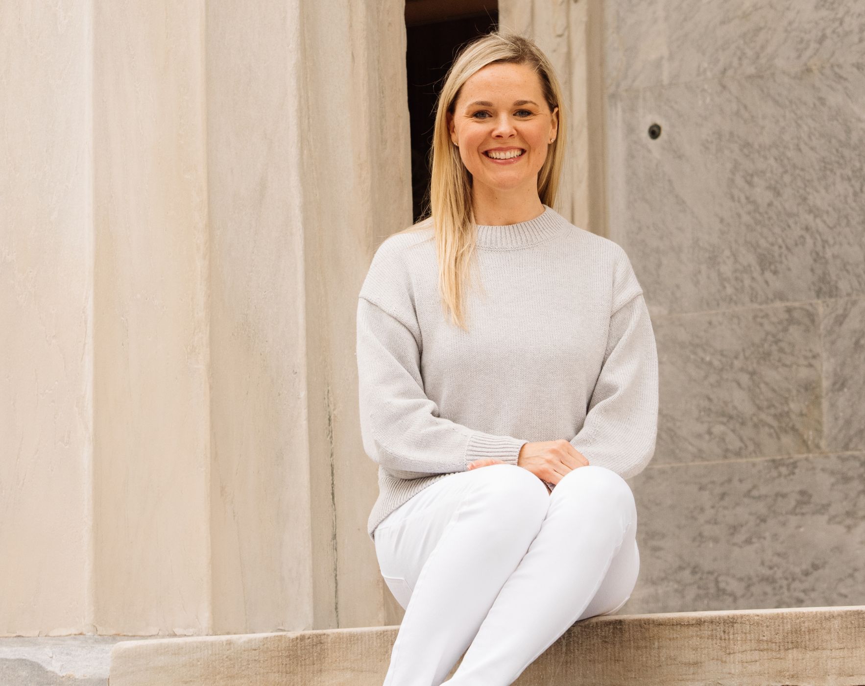 A hopeful image of Alene Brennan, symbolizing unexpected lessons and finding gratitude while living with Multiple Sclerosis.